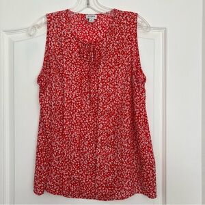 J Crew tie-front sleeveless blouse